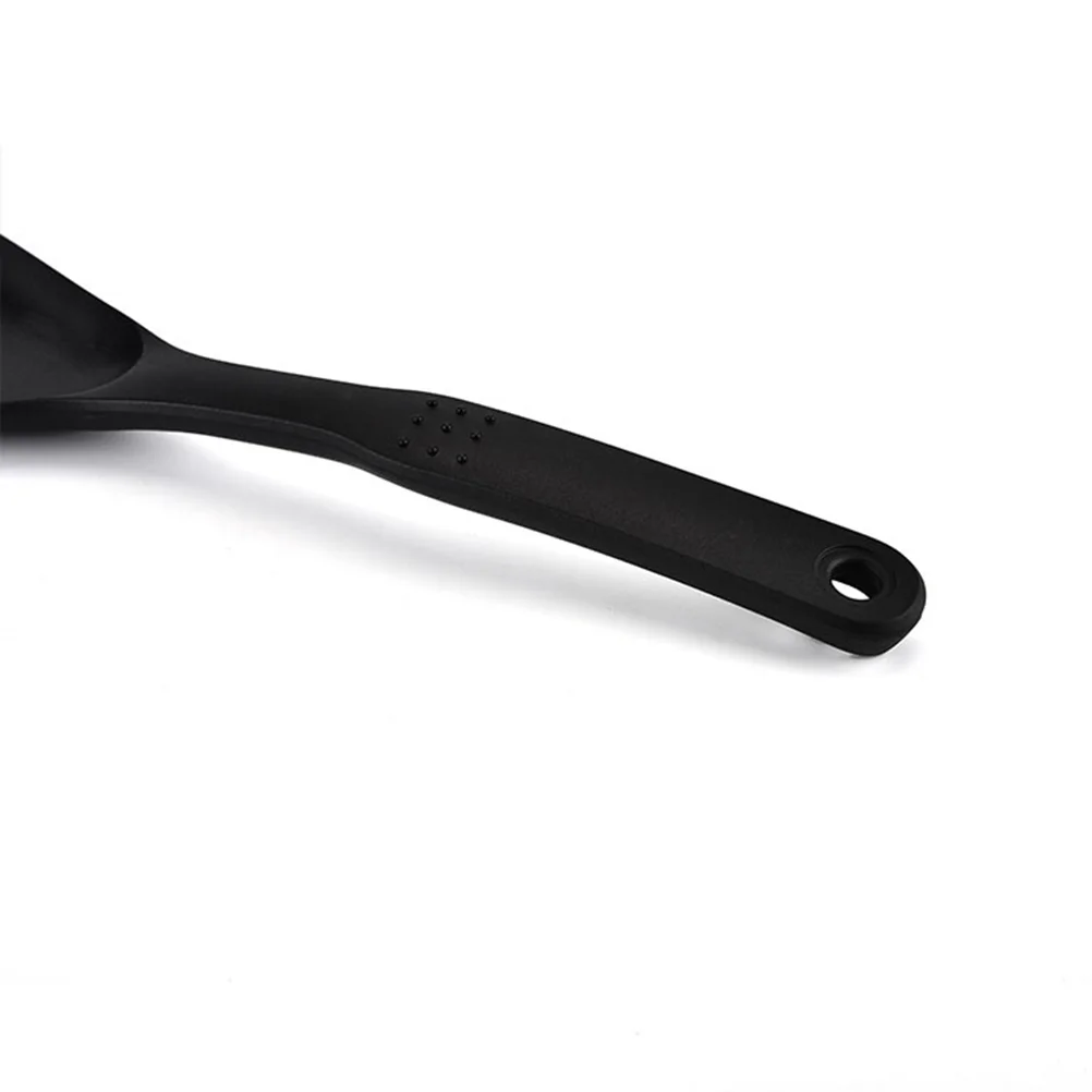 1 PC Heat Resistant Non-stick Plastic Nylon 4-hole Drain Spade (Black) cooking non-stick