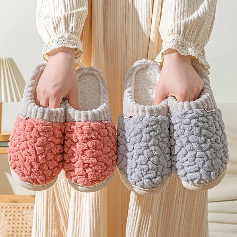 2024 New Women's Cotton Slippers Comfortable at Home Soft Bottom Warm Slippers Indoor Anti slip Wear resistant Sole