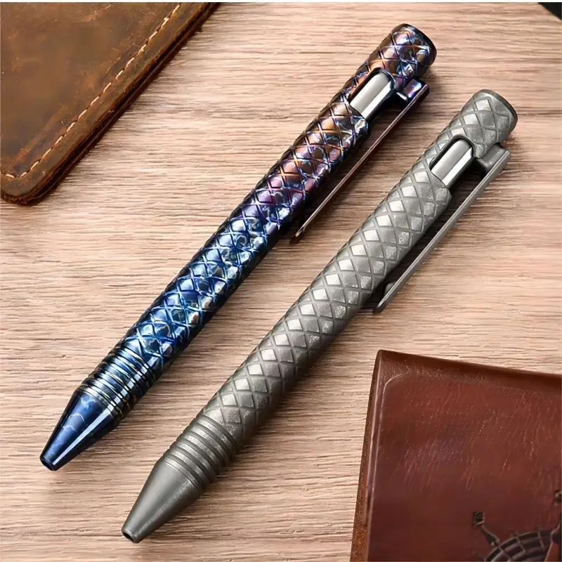 

1pc Titanium Alloy EDC Pen With Writing Multi-functional Portable Tools Pen Business Office Ball Point Pen