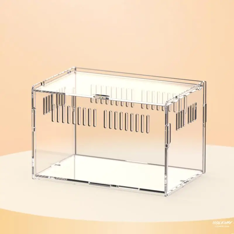 Large Acrylic Pet Reptile Box Transparent Assembly Snakes Scorpions Lizards Feeding Cage Pet Care Container