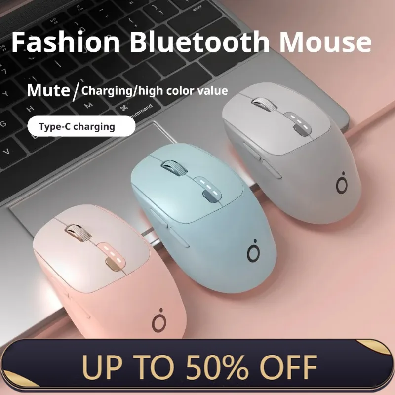 

EWEADN Q5 Wireless Mouse Bluetooth 2.4G Computer Mouses1600 DPI Ergonomic Office Mouse 6 Button Portable Cute Cordless Mice