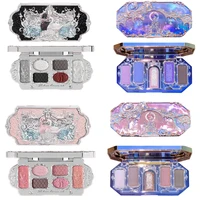 Paleta de sombras de ojos con piedras preciosas de sirena y luz de luna, colección de sombras de ojos de Ballet de cisne con brillo mate altamente pigmentada