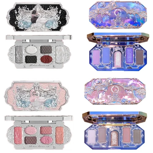 Imagen 1 del producto Paleta de sombras de ojos con piedras preciosas de sirena y luz de luna, colección de sombras de ojos de Ballet de cisne con brillo mate altamente pigmentada