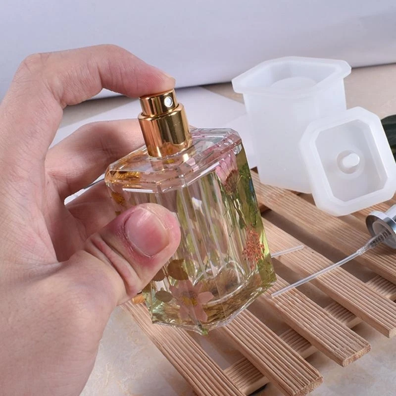 Silicone Resin Casting Mould Tools for Epoxy Resin Making 3D Bottle DIY