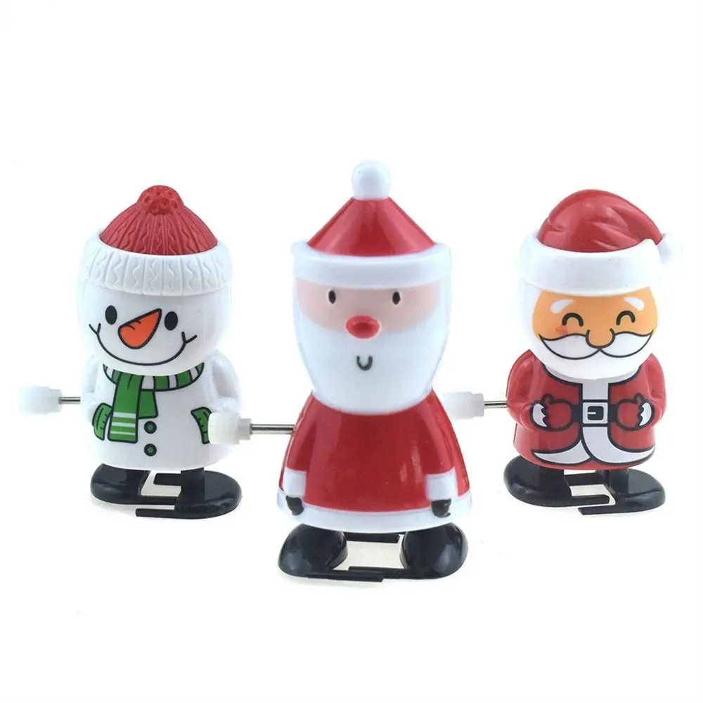 Kerstserie Opwindspeelgoed Springspeelgoed Kerstman Kerst Uurwerkspeelgoed Cartoon Elanden Sneeuwpop Kerstman Lopende pop
