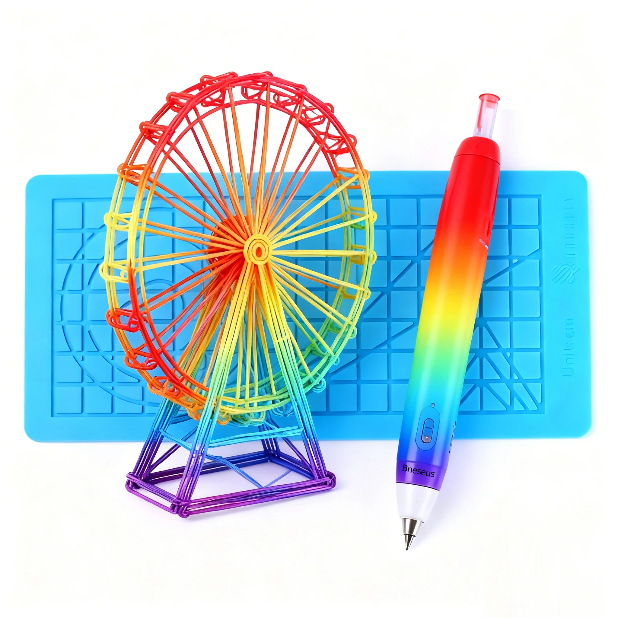 3D-Druck Stift Silikon Matte DIY mit 2-Finger-Protektoren Vorlage Zeichenwerkzeug Silikon Pad Zeichenwerkzeuge für Kinder Erwachsene – Detail 3