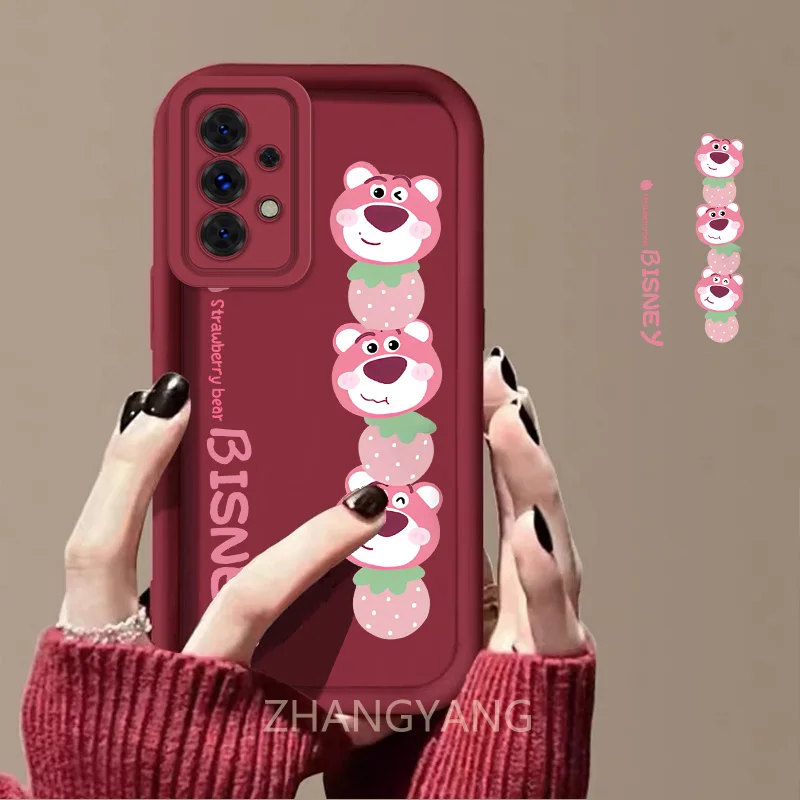 Case For Samsung A32 4G A32 5G A52 A72 Cute cartoon bear phone case with silicone TPU soft case anti drop and shockproof phone c