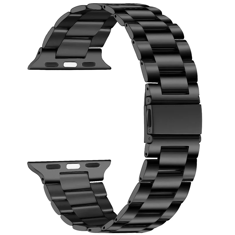 

Stainless Steel 3 Beads Strap Metal Watchband for Apple Watch Series 10 42mm / 9 8 7 41mm / 6 5 4 SE SE (2022) SE (2023) 40mm /