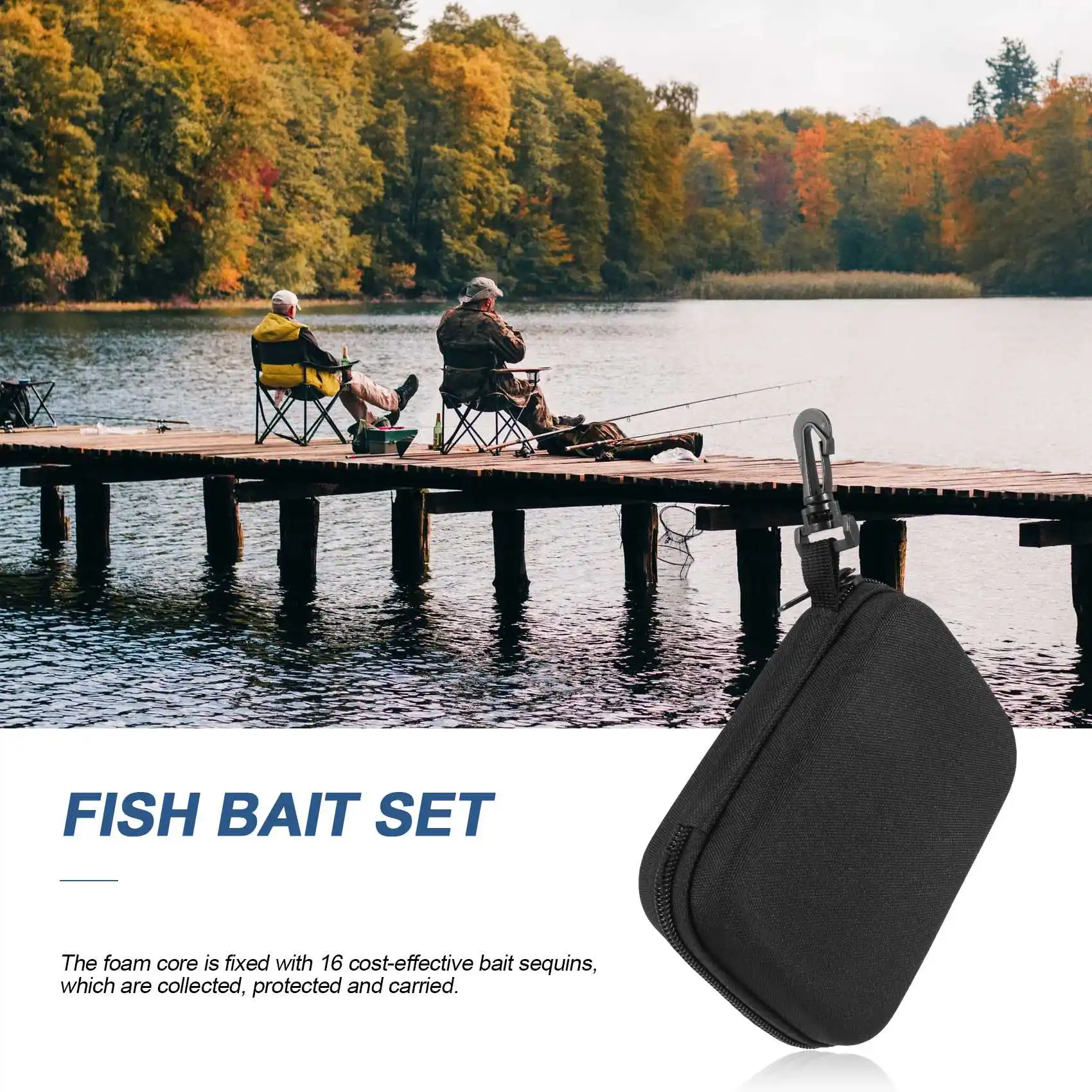 

16Pcs Fishing Lures Spinners Baits Spoon Set with Tackle Bag