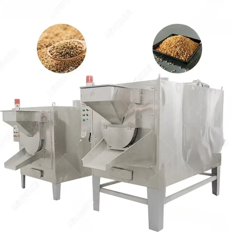 Customizable Full Automatic Small Longer Rotary Seeds Sesame Roasting Machine With Steam