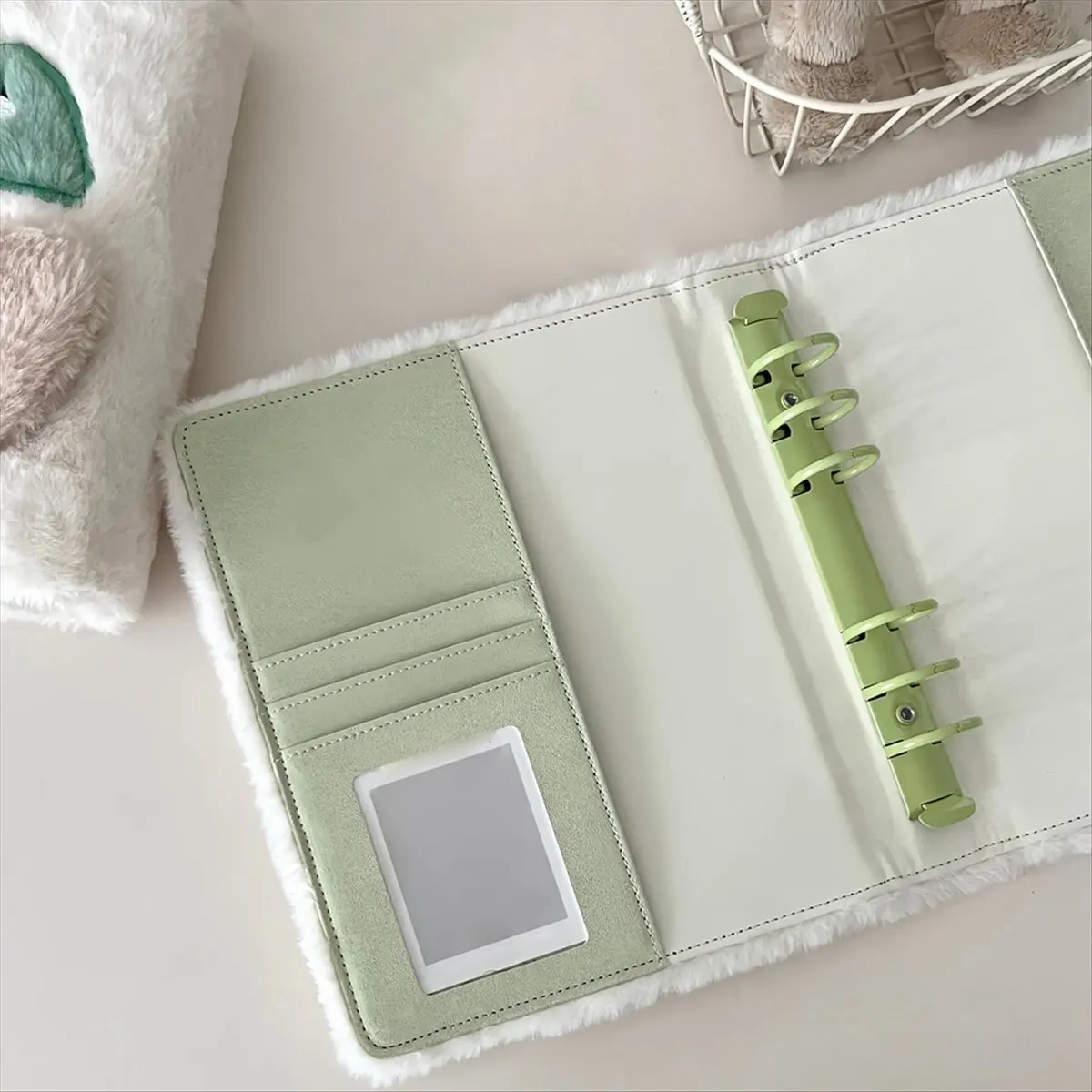 MALL A2-Cartoon Plush Binder, Photo Card Holder, Idol Photo Album Photocards Collect Book Kawaii Stationery Picture Albums