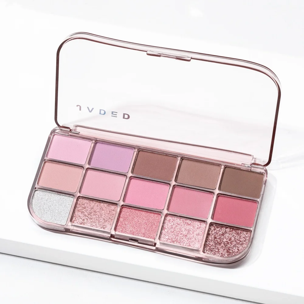 15色展開 高品質 ピンク 防水 高発色 シルキーパウダー アイシャドウパレット スムース ヴィーガン メイクアップ アイシャドウパレット