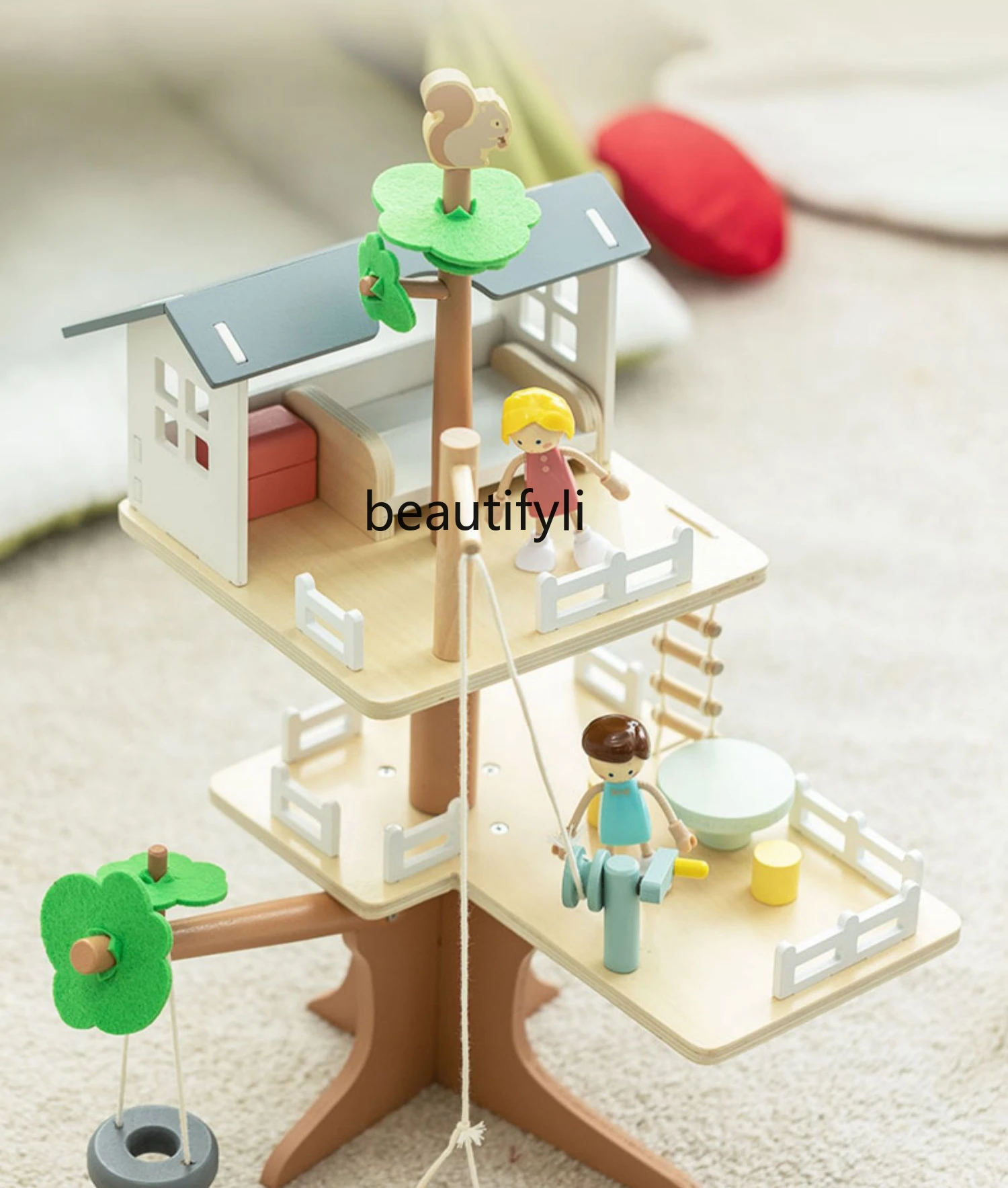 

Patchwork small house tree house educational toy building block three-dimensional handmade DIY building