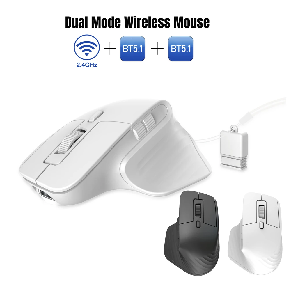 T16 Wireless Mouse 4800DPI 2.4GHz Ergonomic Gaming Mouse Silent Click Cordless Mice High Precision For PC Laptop