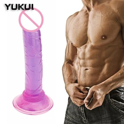 Vibrador Realista Sex Toys para Mulheres, Pênis com Ventosa, Plug Anal, Masturbador Feminino, Artigos para Adultos, Estimulação Vagina e Clitoriana