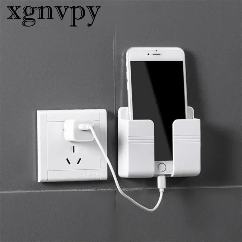 xgnvpy Remote Control Storage Box Simple Punch Free Table Side Wall Hanging Air Conditioner Remote Board Bedside Phone Holder