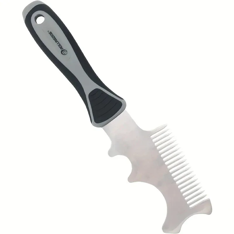 [4-in-1 Paint Tool] 4-in-1 Paint Roller Cleaning Brush, 1pc | Metal & Plastic Material, Paint Roller Maintenance Scraper, Paint