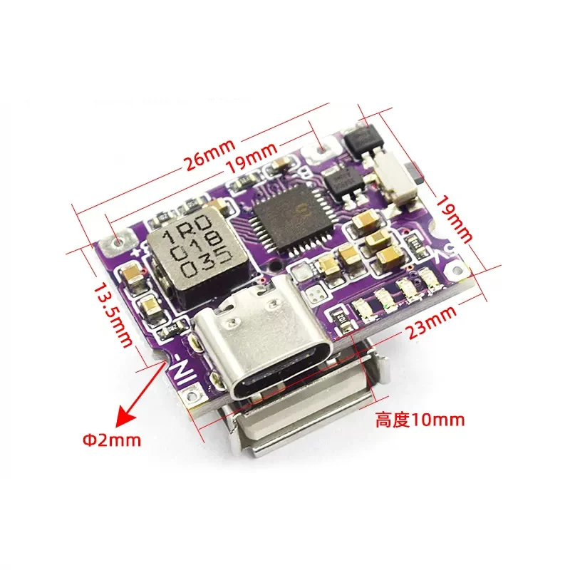 Type-C USB 5V 3.1A Boost Converter Step-Up Power Module IP5310 Mobile Power Bank Accessories With Switch LED Indicator Type-C U