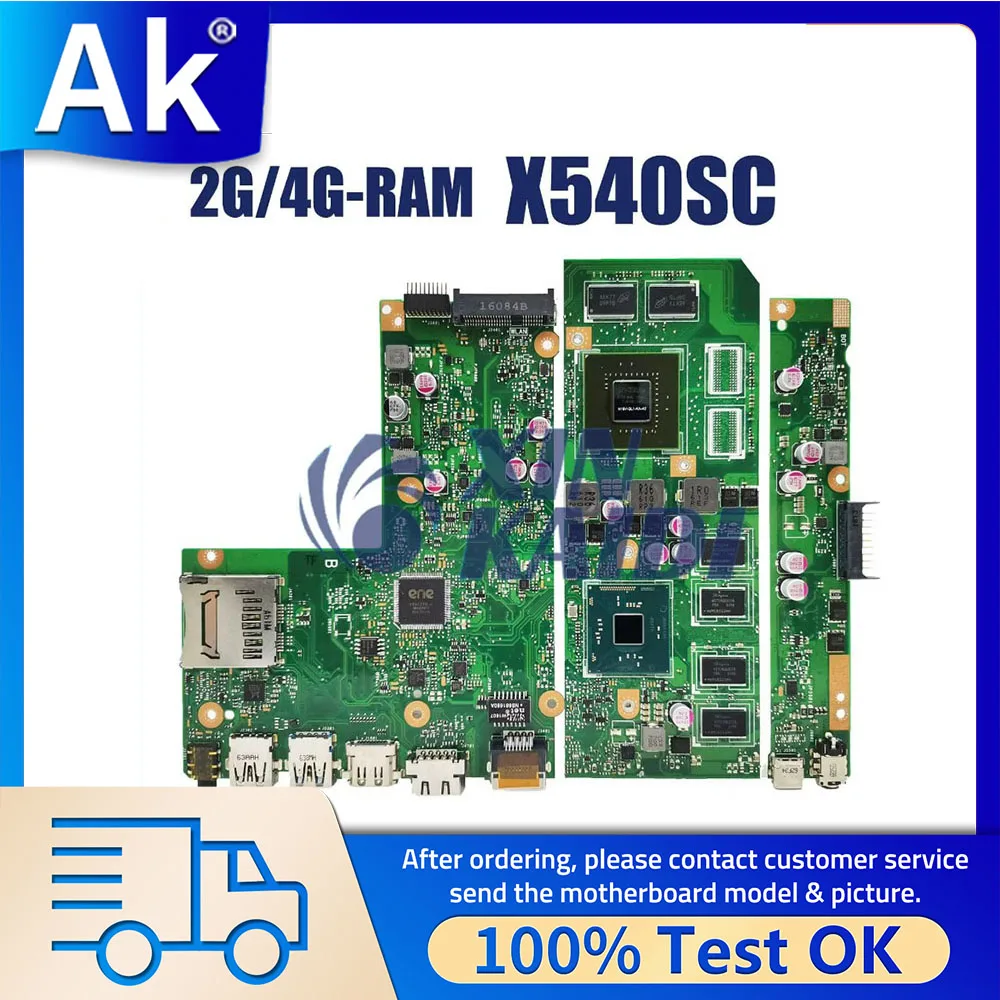 

Notebook Mainboard For ASUS X540S X540SC A540SC D540SC R540SC F540SC Laptop Motherboard CPU N3050 N3700 2G 4G-RAM GT810M