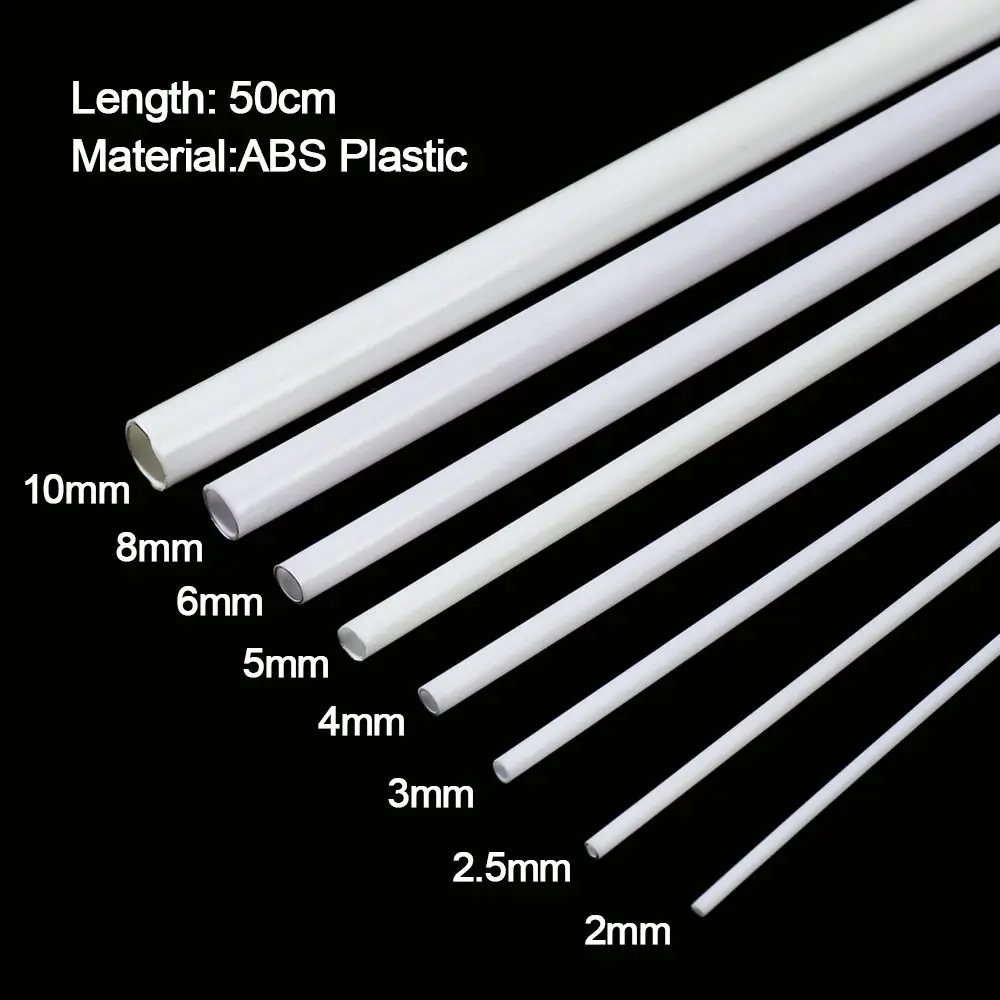 10PCS Round Tube Plastic Hollow Tube diameter 2mm/2.5mm/3mm/4mm/5mm/6mm/8mm/10mm DIY Handmade Sand Table Material model Building