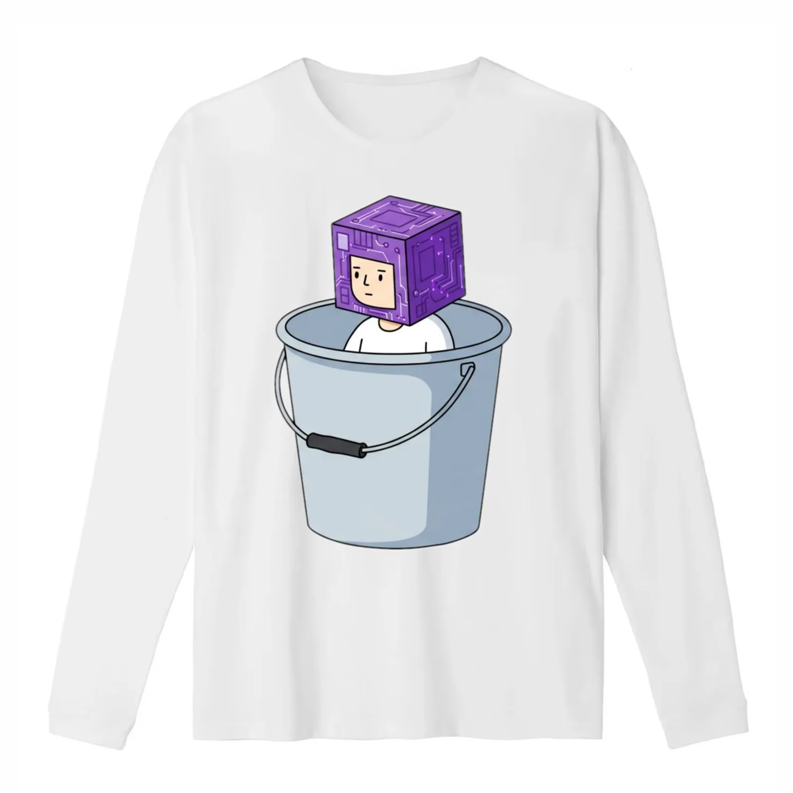Bucket Kid T-Shirt Summer Casual Cotton Tee Oversized Streetwear Tops Vintage Graphic Print Loose Fit Short Sleeve