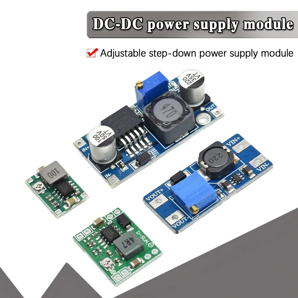 DC-DC Voltage stabilized power supply module Adjustable boost& buck voltage regulator module LM2596S-ADJ MT3608 MP1584EN AEAK