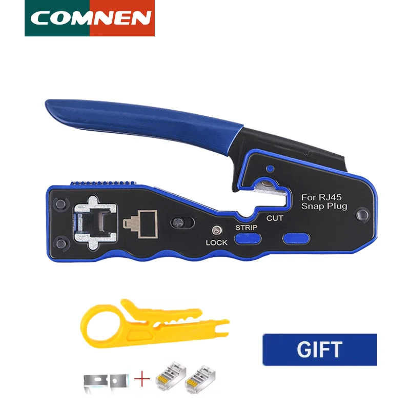

COMNEN Multifunctional Network Pliers Crimping Tool for Cat7 Cat6 Cat6A Cat5 Cat5e with Ethernet Connectors