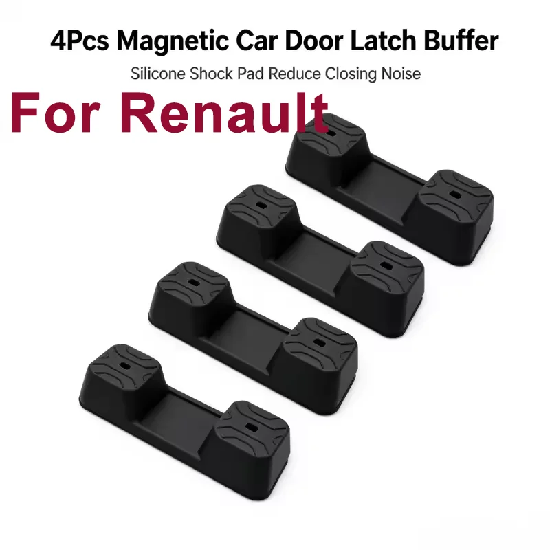 4Pcs Magnetic Silicone Car Door Latch Buffer Shock Pad For Renault Clio Megane Trafic Captur Master Logan Kangoo Duster