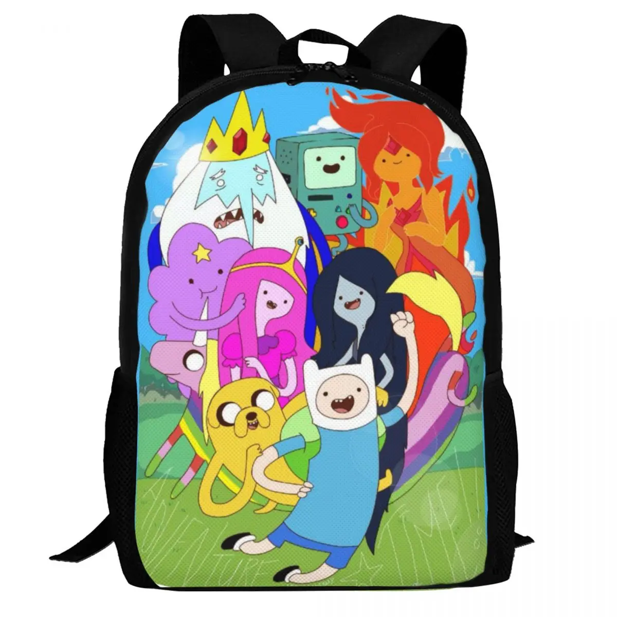 Cartoon Adventure Time Finn Jake Travel Laptop Backpack, Business College School Computer Bag Gift for Men & Women