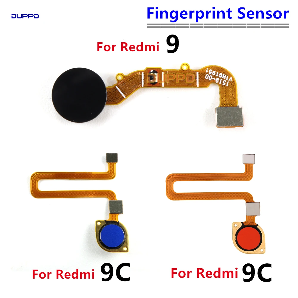

For Xiaomi Redmi 9 9C Fingerprint Sensor Home Return Key Menu Power Button Flex Ribbon Cable
