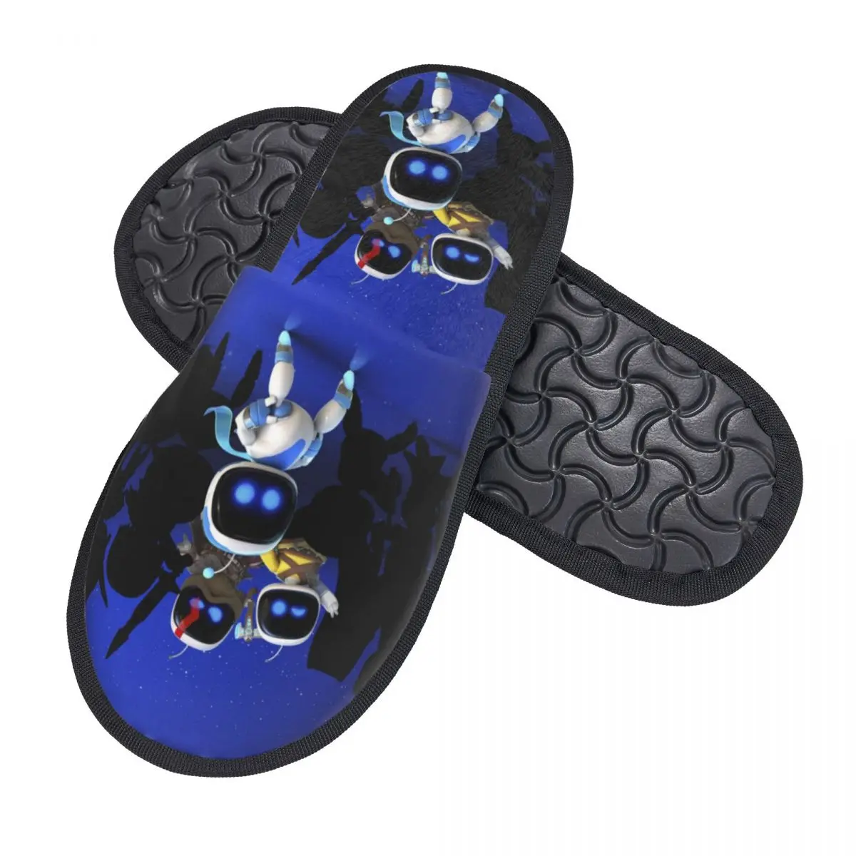 Custom A-Astro Bots Video  Game Soft Memory Foam House Slippers Women Cozy Warm Anti-skid Sole Slipper