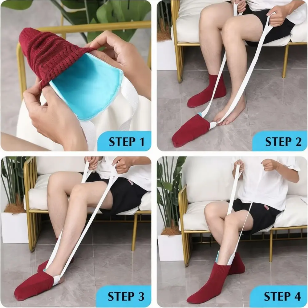 Sock Slider Assist Tool Mobility Aid For Seniors Pregnant Women Easy Dressing Without Bending Back Care Device