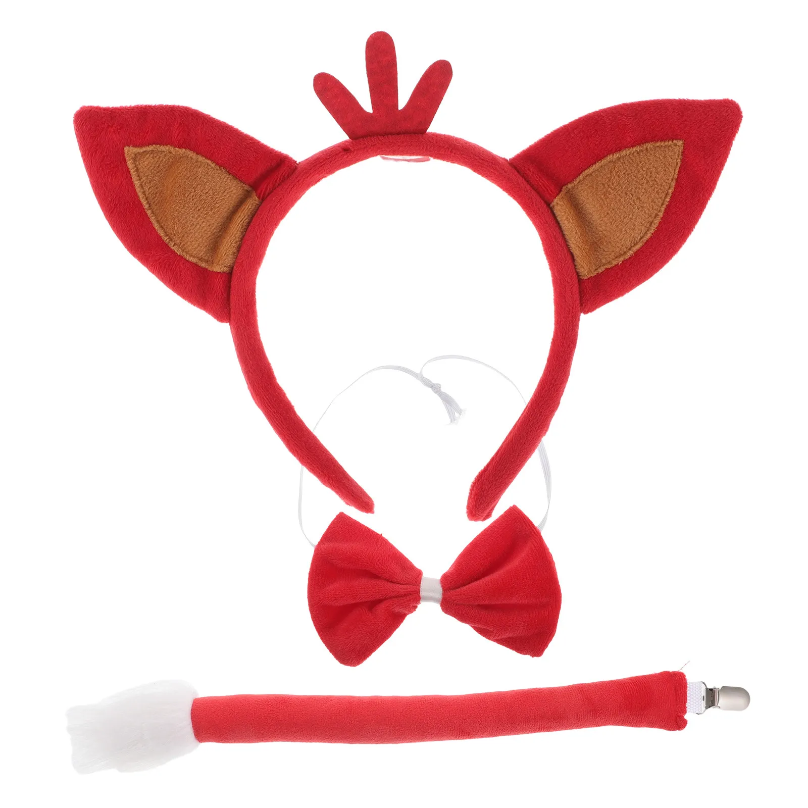 1 Set Fox Ears Headband Soft Comfortable Animal Headband Costume Halloween Party Cosplay Stage Use and Ears