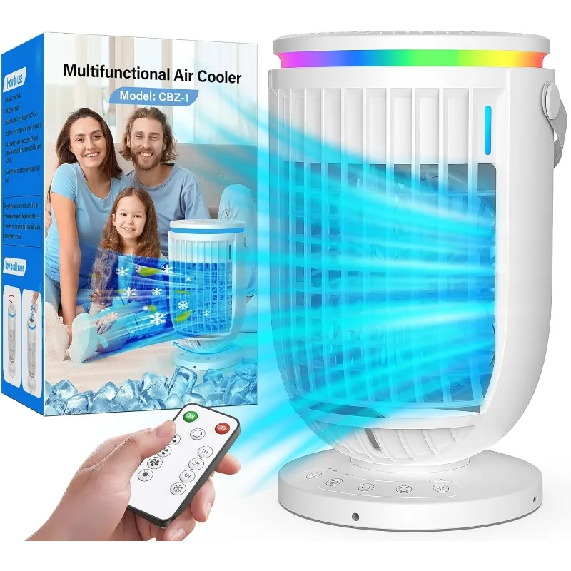 

JYew Портативные кондиционеры Испарительные мини-комнатные кондиционеры, портативный воздухоохладитель переменного тока