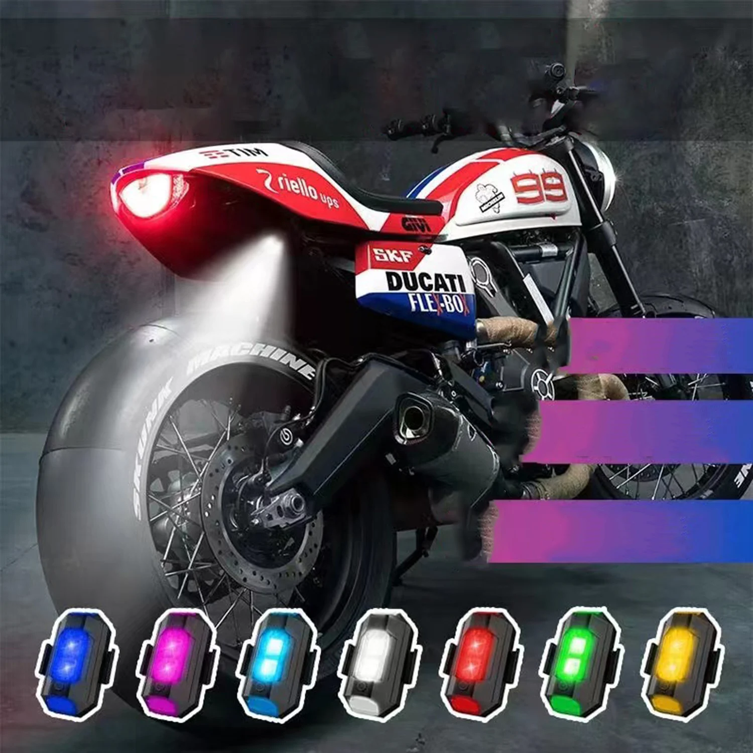 

DPGKITS 10pcs Colorful Electric Motorcycle Flashing LED Light For Car Motorcycle ATV Moto Accessories Dropshipping Wholesale