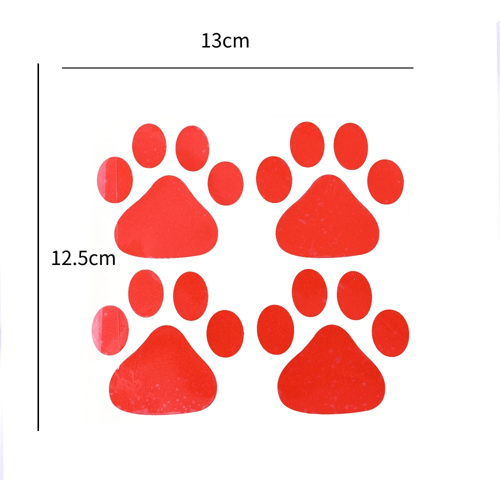 Car Sticker Cool Design Paw 3D Animal Dog Cat Bear Foot Prints Footprint Decal Car Red Black Funny Cat Paw Car Sticker