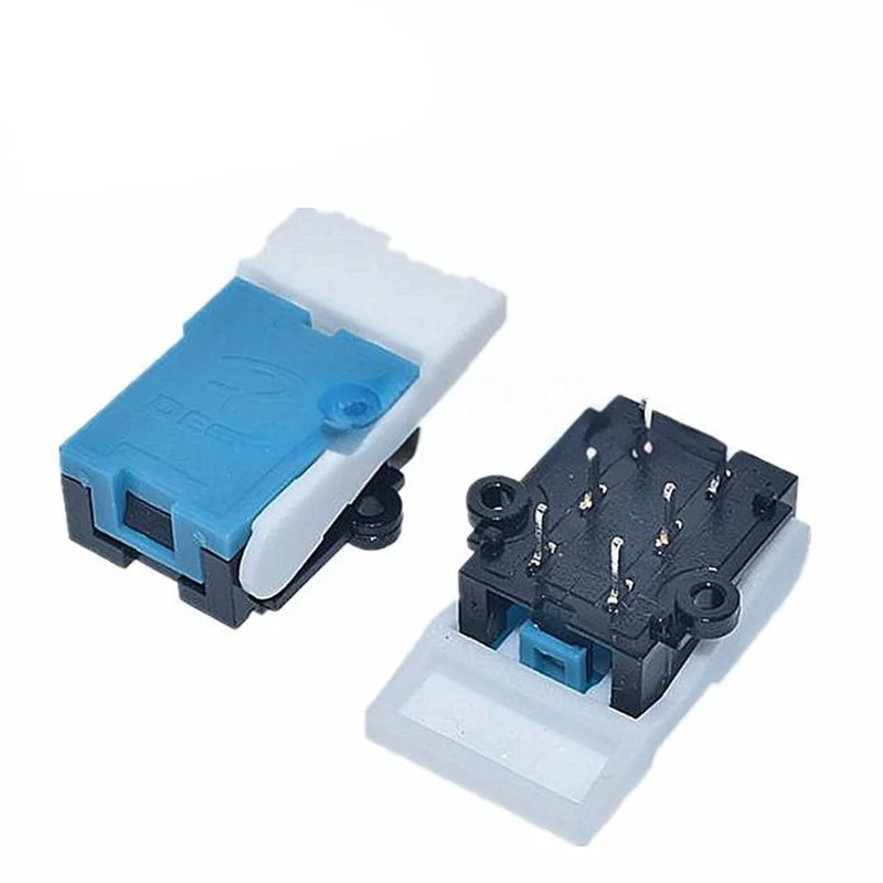 10PCS Telephone Spring-loaded Switch, Building Intercom Doorbell Reed Switch, Hook Switch Clip, 6-Pin Reset Micro Switch