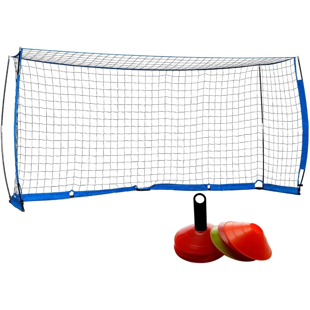 

Portable Soccer Goal Set: Soccer Goal for Backyard Practice and 12 Soccer Cones | Soccer Equipment for Training