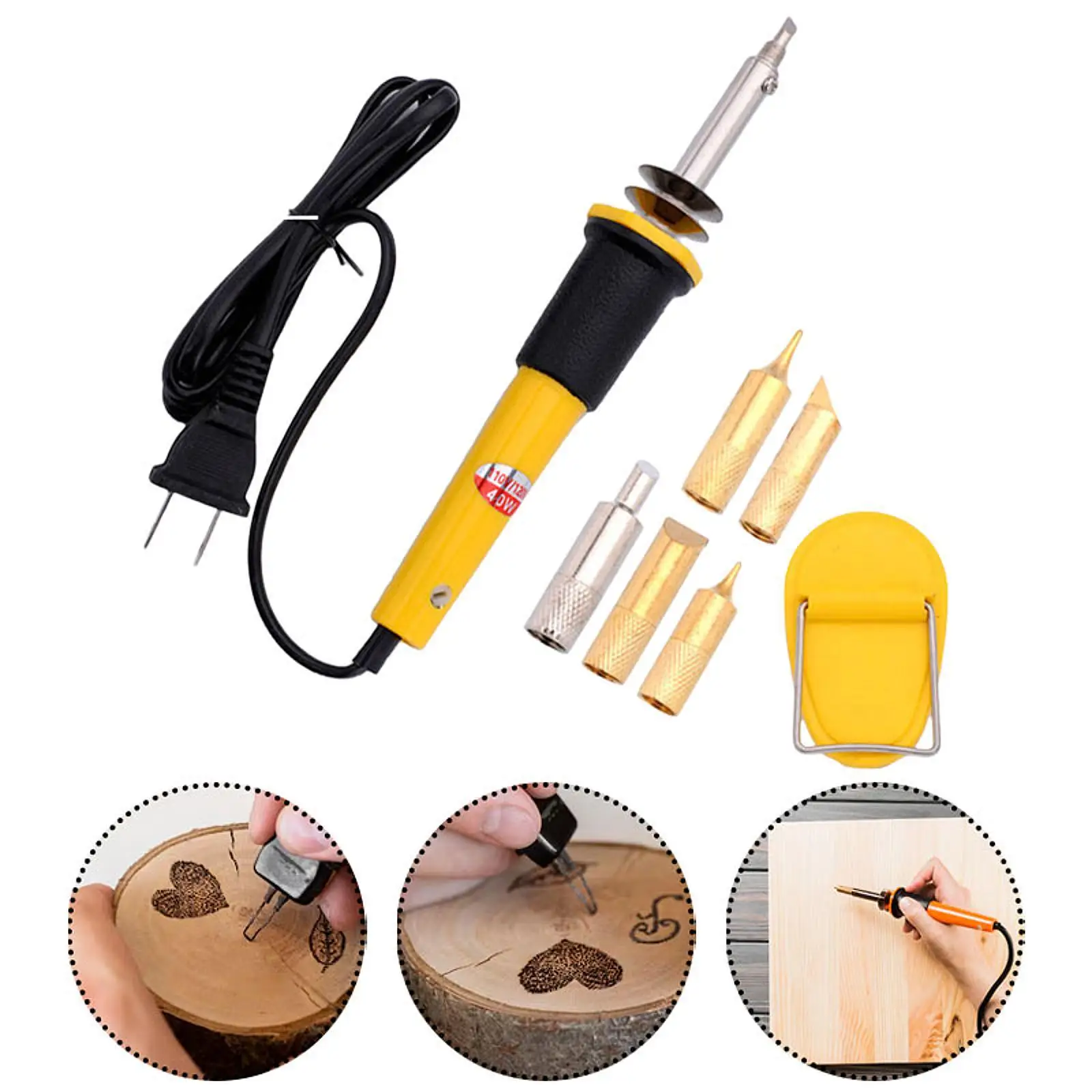 

Паяльная ручка, электронная портативная многоцелевая ручка с 6 наконечниками для художественной резьбы по дереву, принадлежностей для рукоделия, тиснения, гравировки