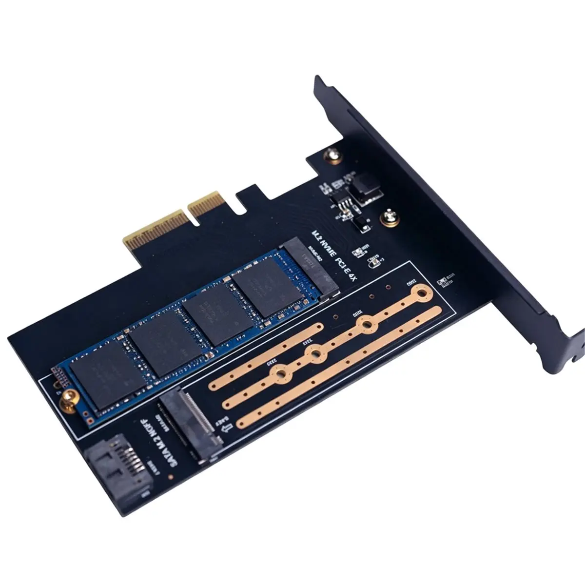 PCIE4.0 to M2 NVME SSD Expansion Card PCIE X4 NVME Adapter M.2 SATA NGFF PCI-E4.0 X4 Adapter Controller