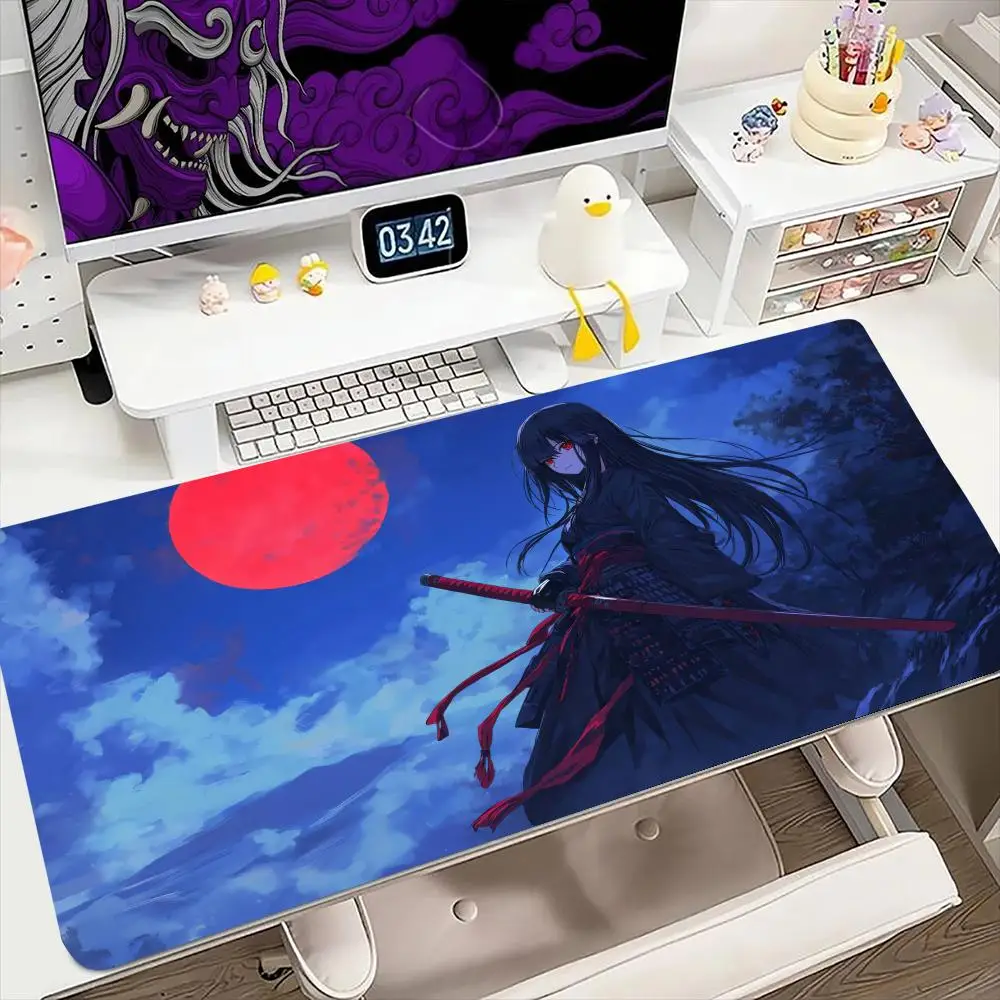 Anime samurai Mouse Pad 900x400MM Large Gaming Mousepad Keyboard Gamer Rubber Anti-wrinkle Anti-Slip Bottom Desk Mat