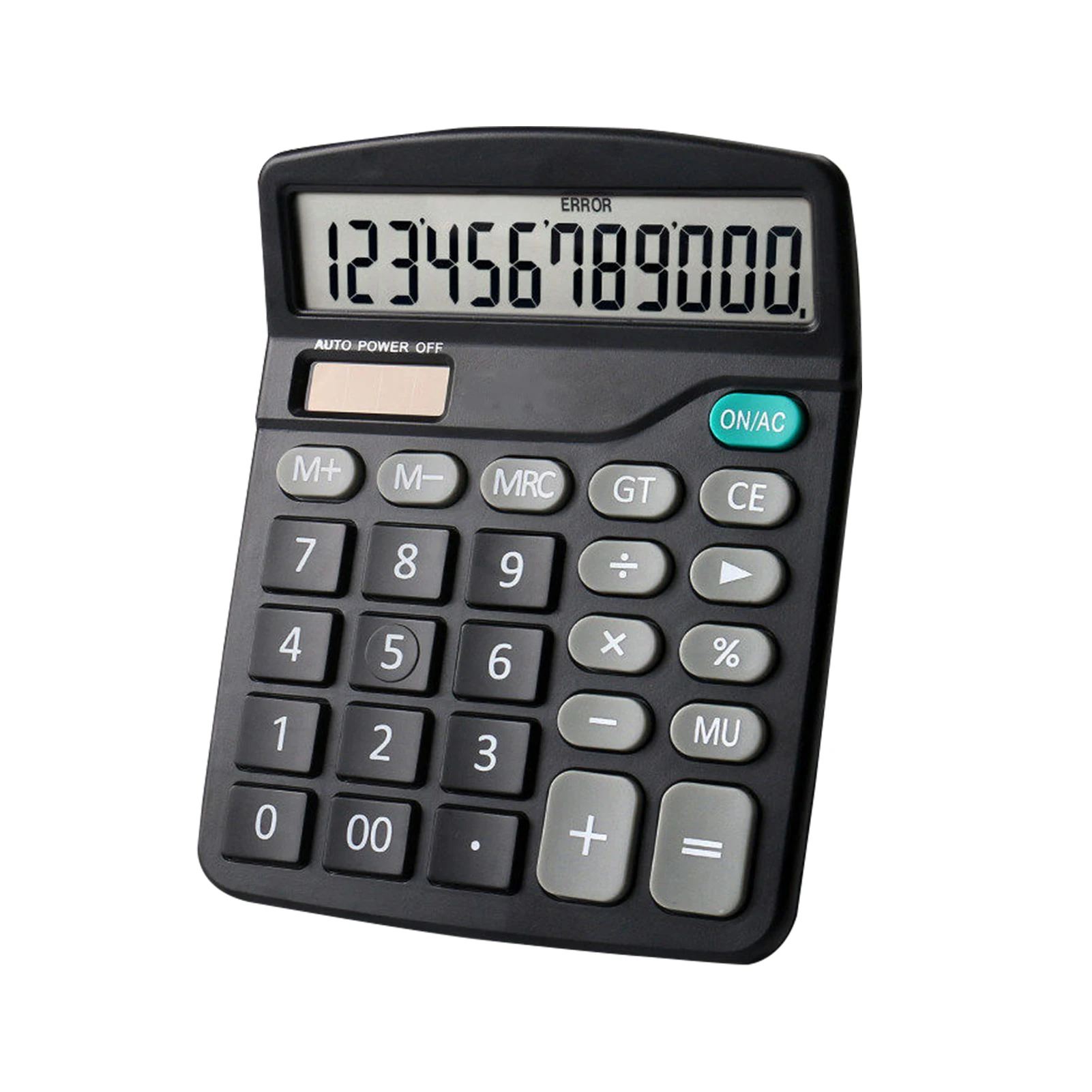 Desktop Calculator Standard Function Calculator with 12-Digit Large LCD Display Solar & Battery Dual Power for Home Basic Office