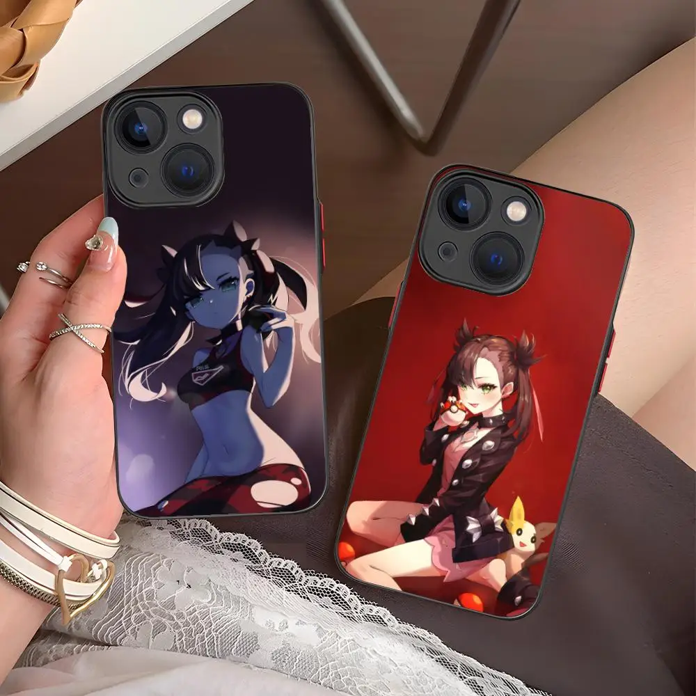 

Anime Marnie Mobile Phone Case for iPhone 16 15 14 13 12 11 X XR XS 8 7 Pro Max Plus Mini Colour Silicone Protective Smartphone