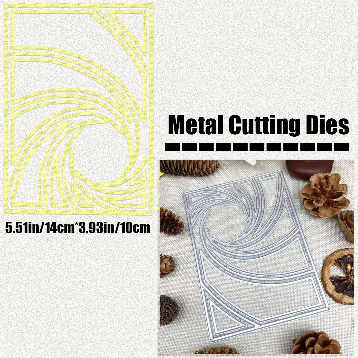 1 Stück Kreative Rechteckige Metall-Stanzformen für DIY Scrapbooking 3D Grußkarten Papierhandwerk Vorlage Dekoration Schablone