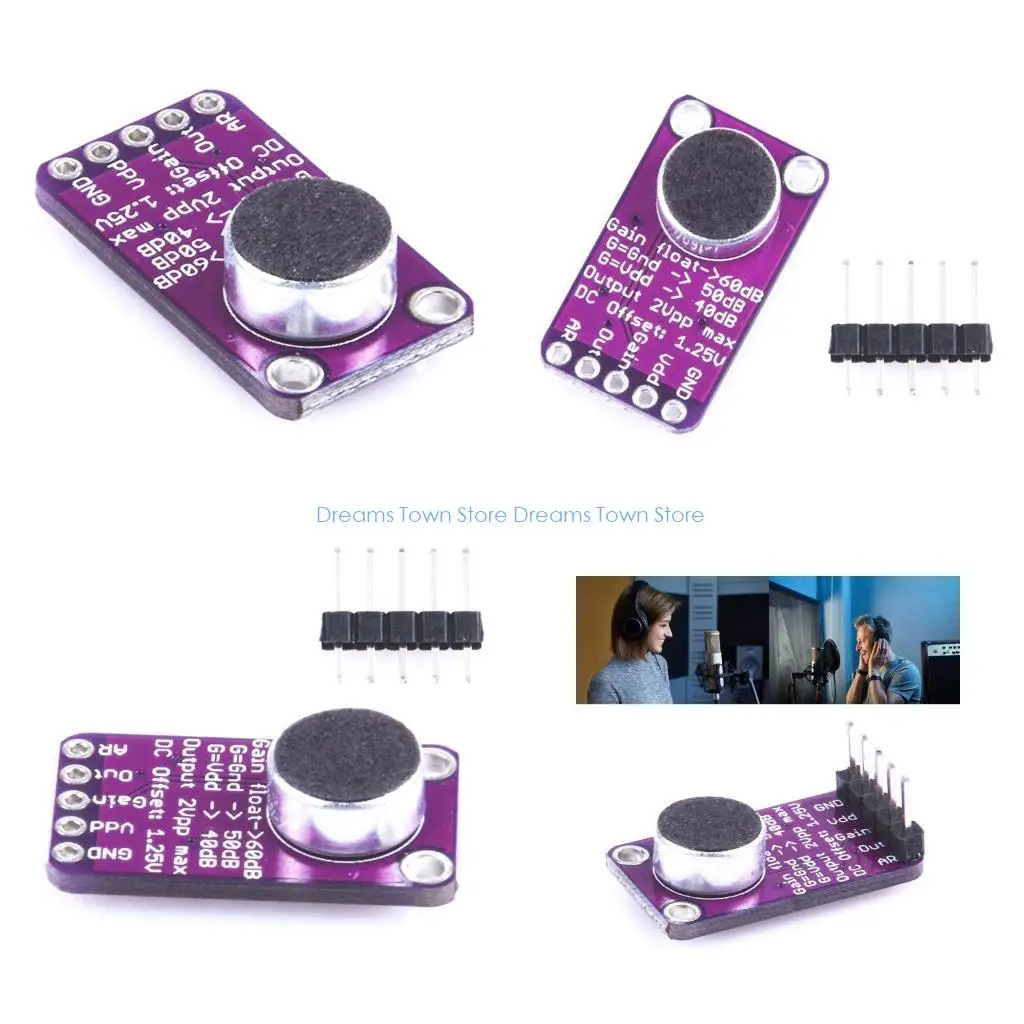 HX6A MAX9814 Programmable Agc Microphone Amplifier Board With Auto Gains Control For Development Projects