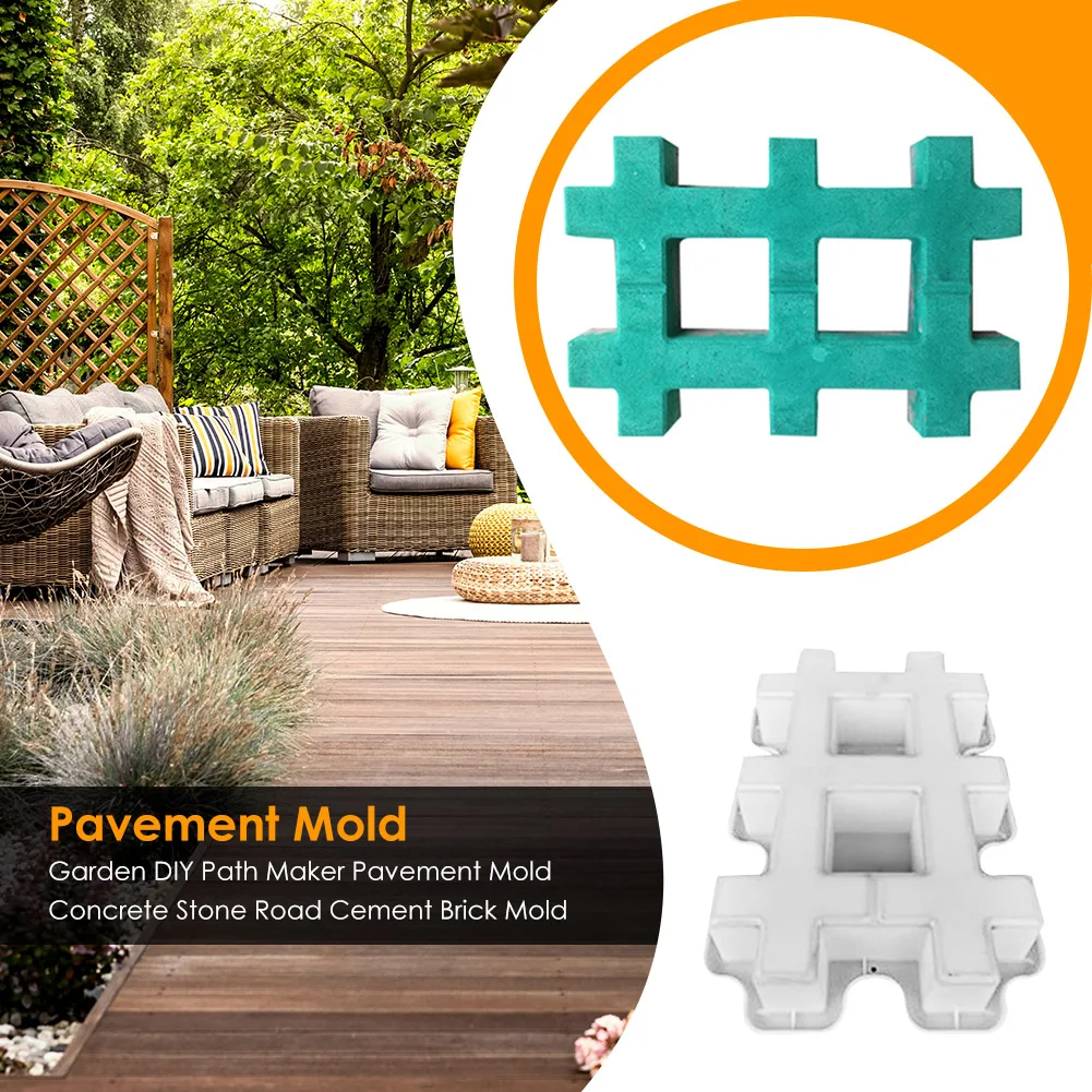 DIY Garden Yard Road Pavement Mold Pathway Paving Cement Brick Concrete Mould