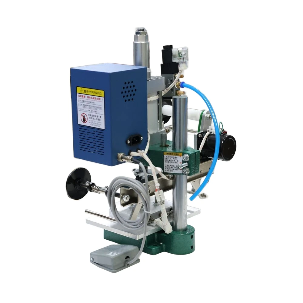 

W-Y11 Pneumatic Mini PU Leather Wood Hot Embossing Machine Pneumatic Gold Silver Foil Stamping Bronzing Heat Press for Label