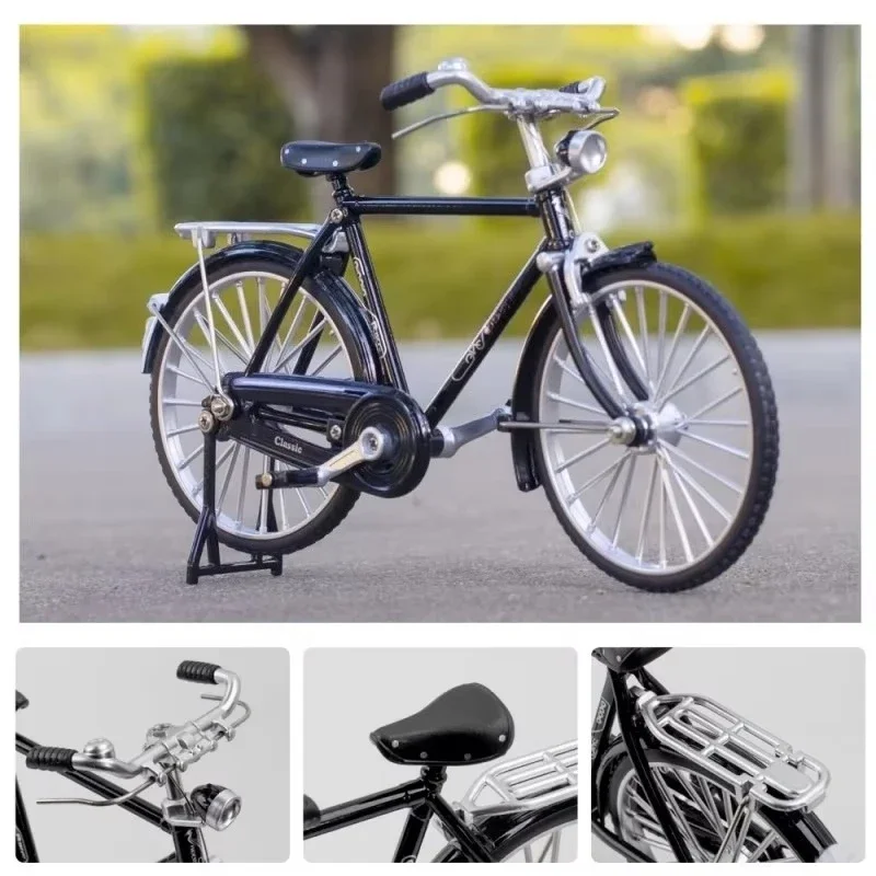 2025 Mini modèle de vélo en alliage moulé sous pression en métal 1:10 vélo rétro à l'ancienne adulte Simulation Collection cadeaux décoration de la maison
