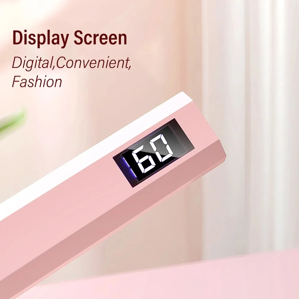 Lampe à ongles LED 2 en 1 avec support en gel |   Lampe rechargeable par USB et portable pour ongles en gel et ongles avec écran LCD