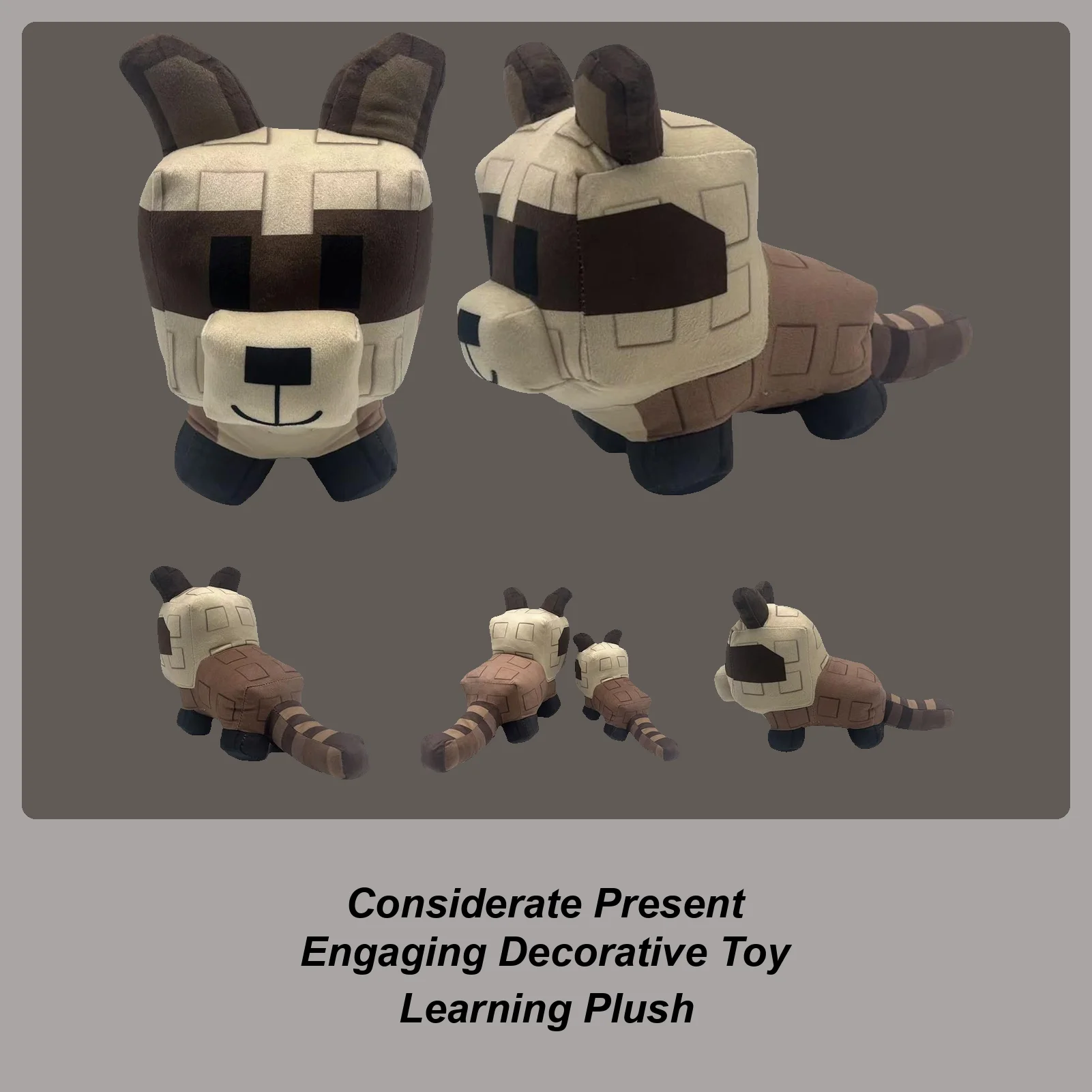 زراعة حديقة ألعاب من نسيج مخملي جميل الراكون لطيف لينة الحيوانات المحشوة دمية وسادة للفتيات الأطفال أطفال هدية عيد ميلاد الطفل